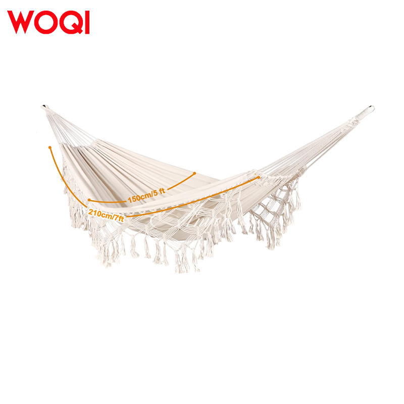WOQI Handmade Boho Macrame Deluxe Hammock
