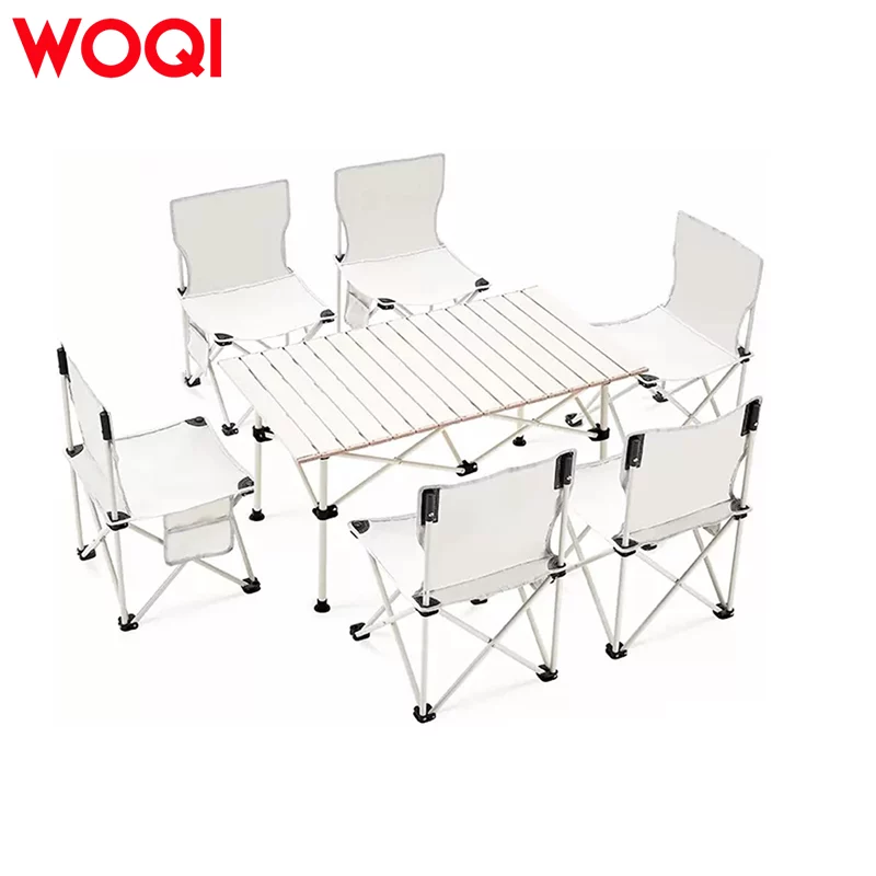 WOQI Foldable Patio Dining Set, Bistro Table and Chairs Set
