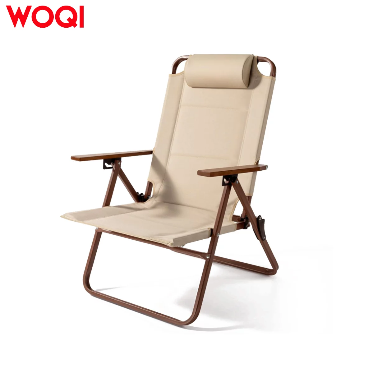 WOQI Folding Beach Camping Chair with Pillow for Adults