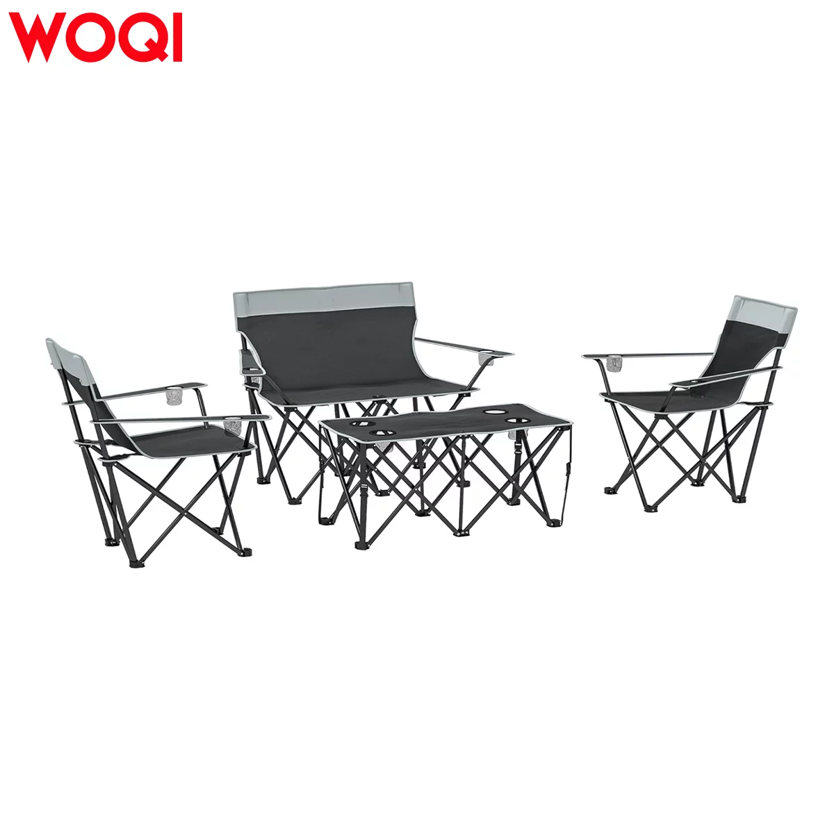 WOQI 4 Piece Portable Camping Table and Chairs