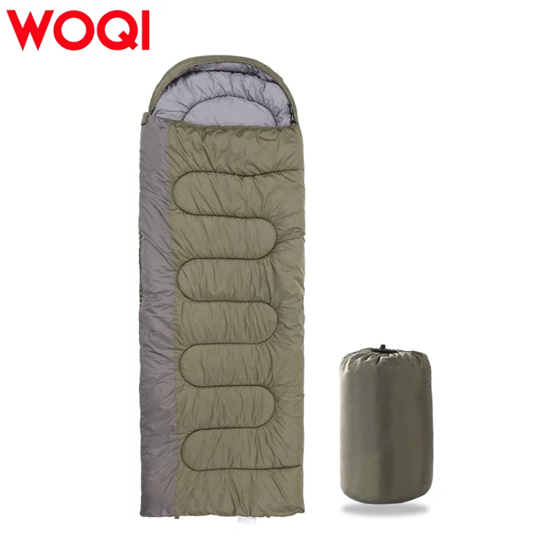 WOQI Envelope Hooded Sleeping Bag for Adults