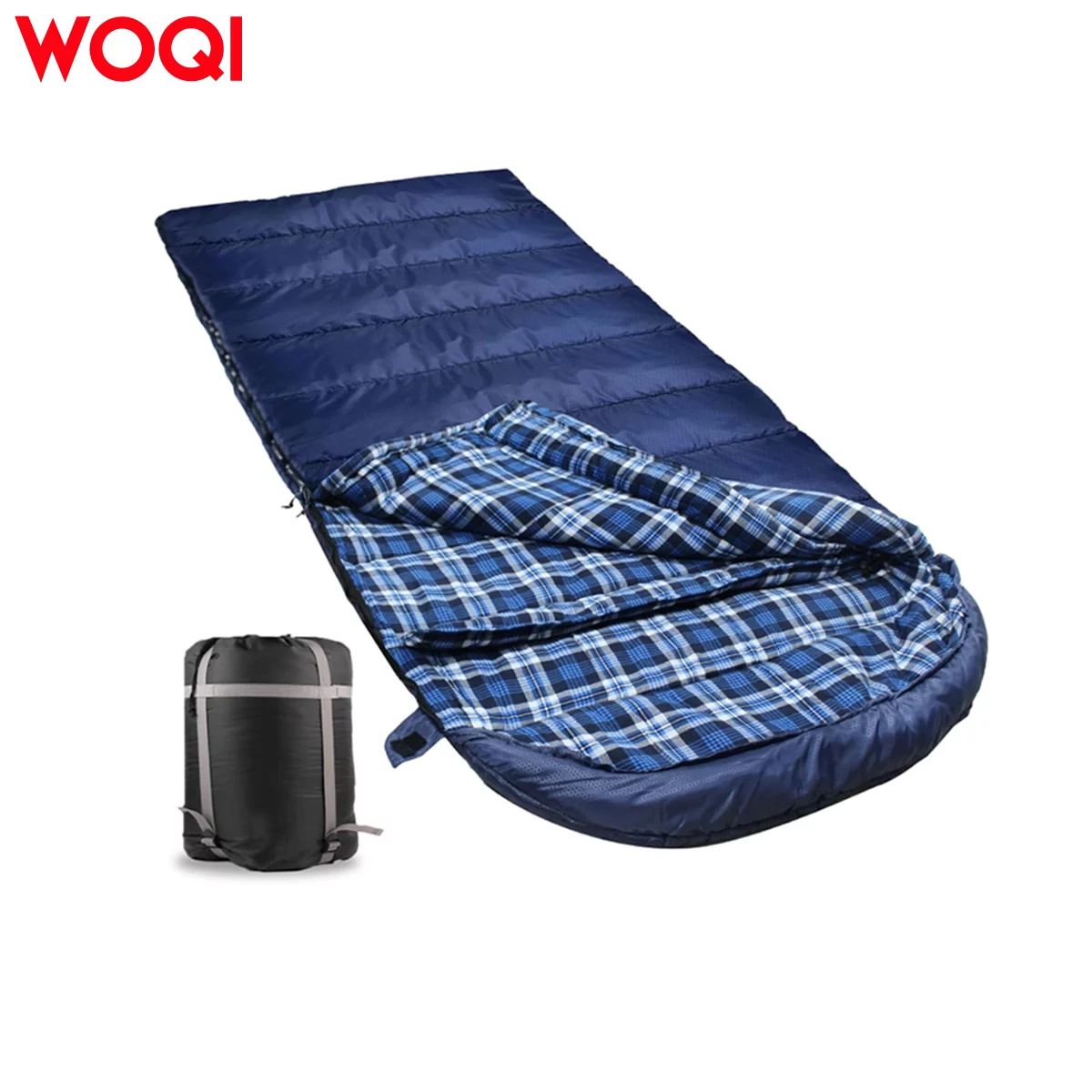 WOQI Sleeping Bag 4 Season Big and Tall with Compression Sack