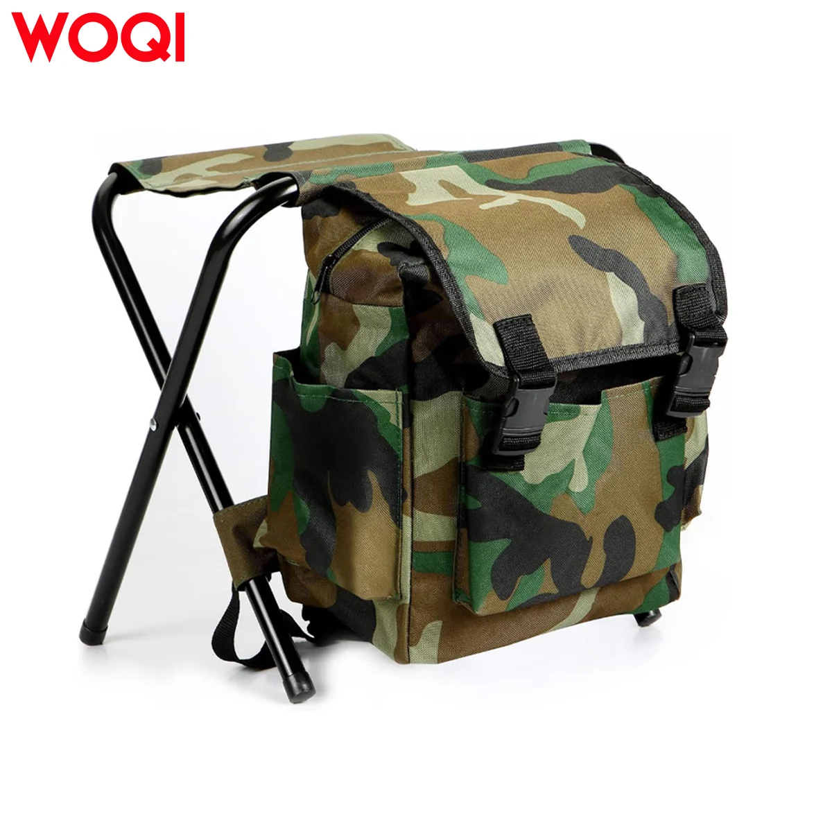 WOQI Outdoor Backpack Chair Fishing Backpack with Stool