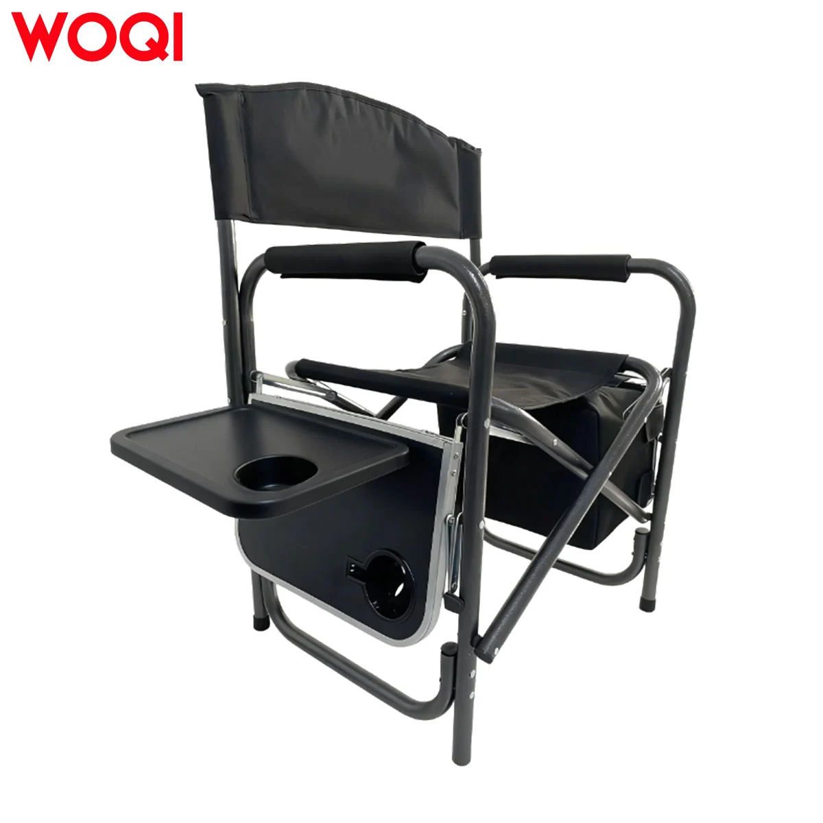 WQOI Camping Directors Chair with Side Table, Foldable and Portable