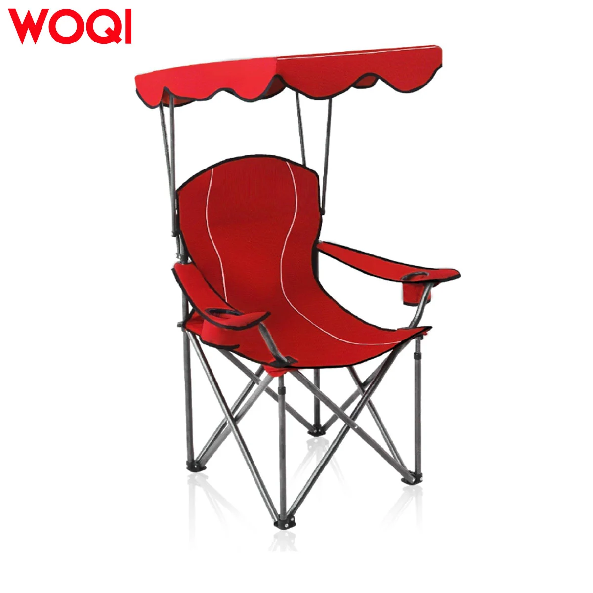 WOQI Heavy Duty Canopy Lounge Chair Sunshade with Cup Holder