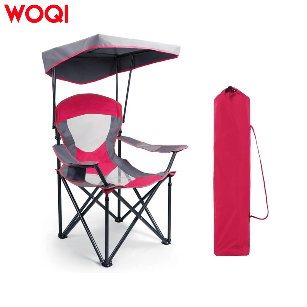 WOQI Canopy Camping Chairs with Sunshade Cup Holder for Outdoor