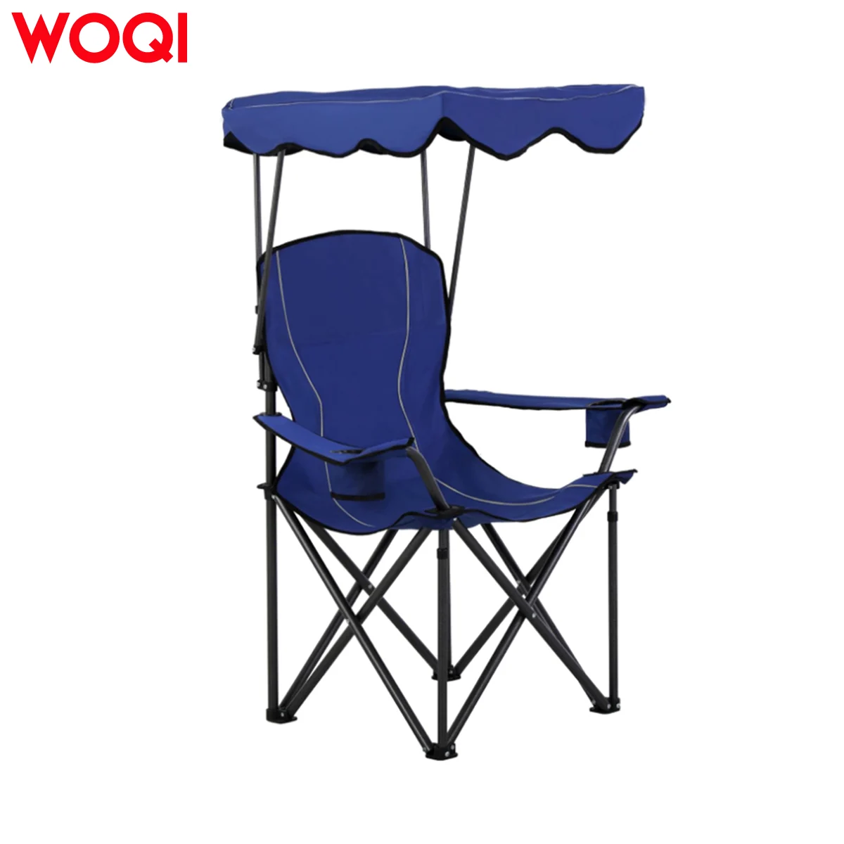 WOQI Camp Chair with Shade Canopy, Heavy Duty 350 LBS