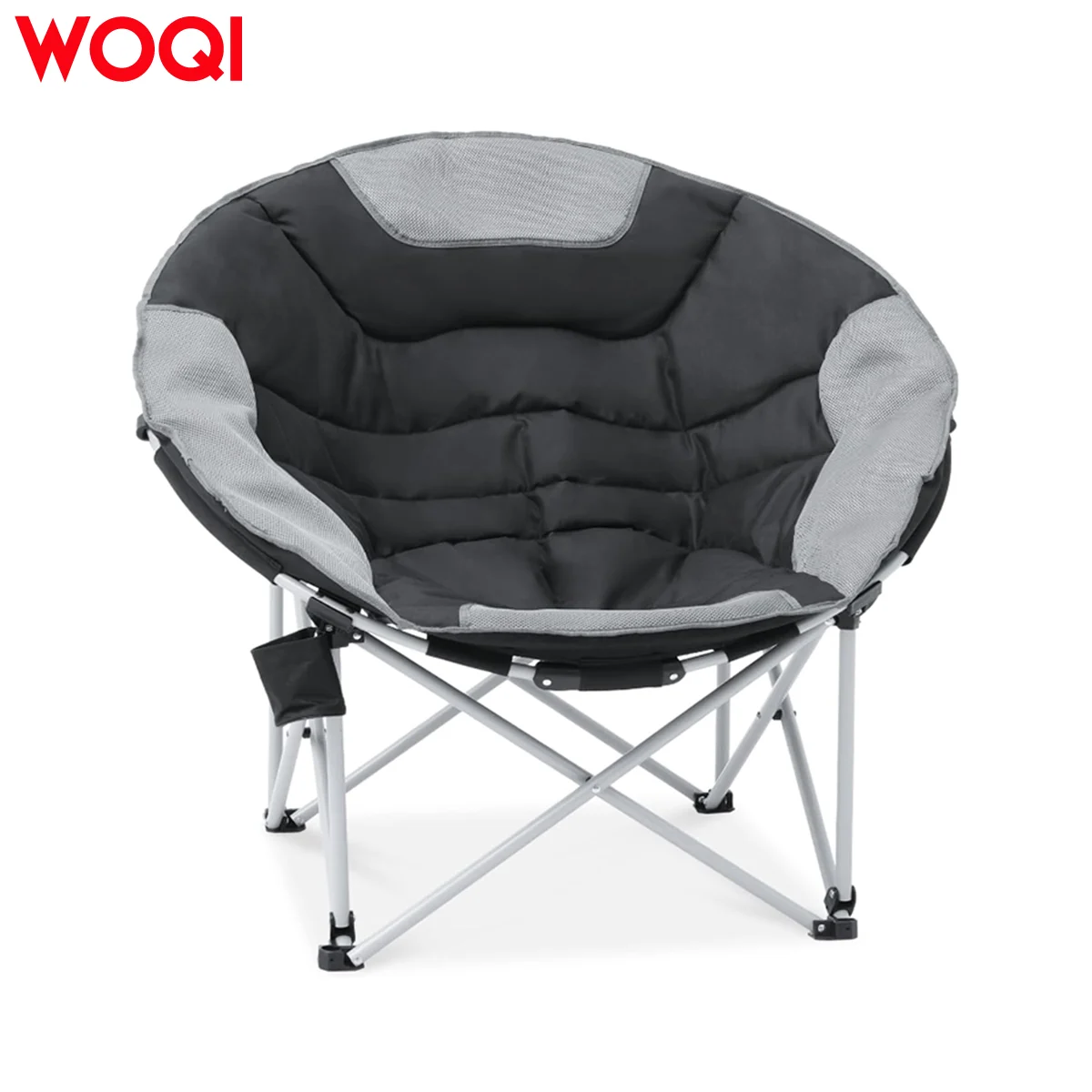 WOQI Padded Round Camping Folding Chairs