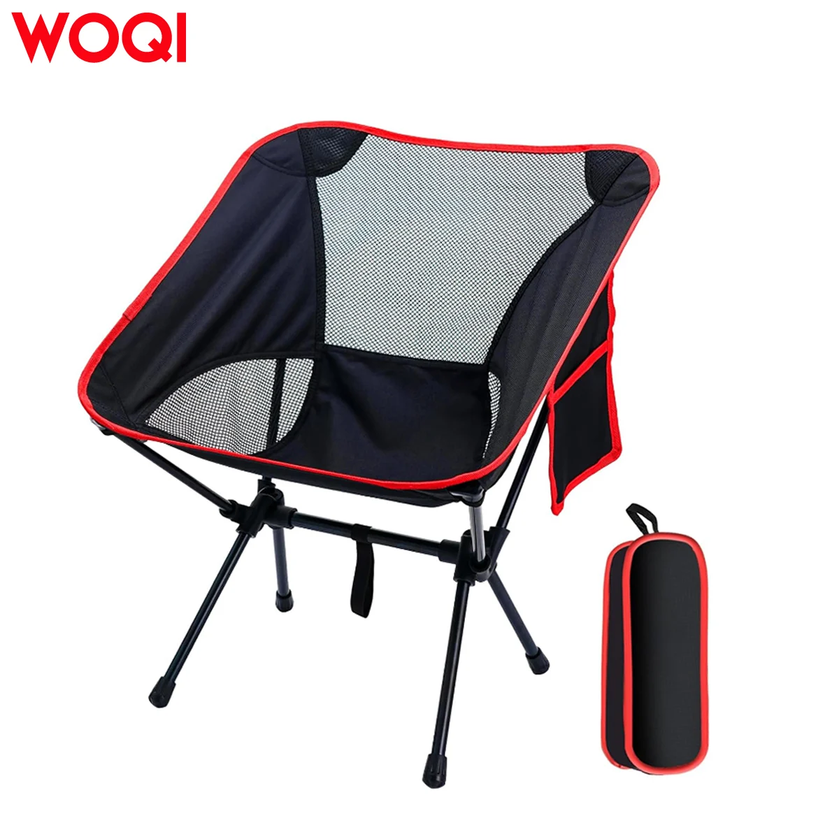 WOQI Lawn Folding Chairs, with Cup Holder and Side Pocket