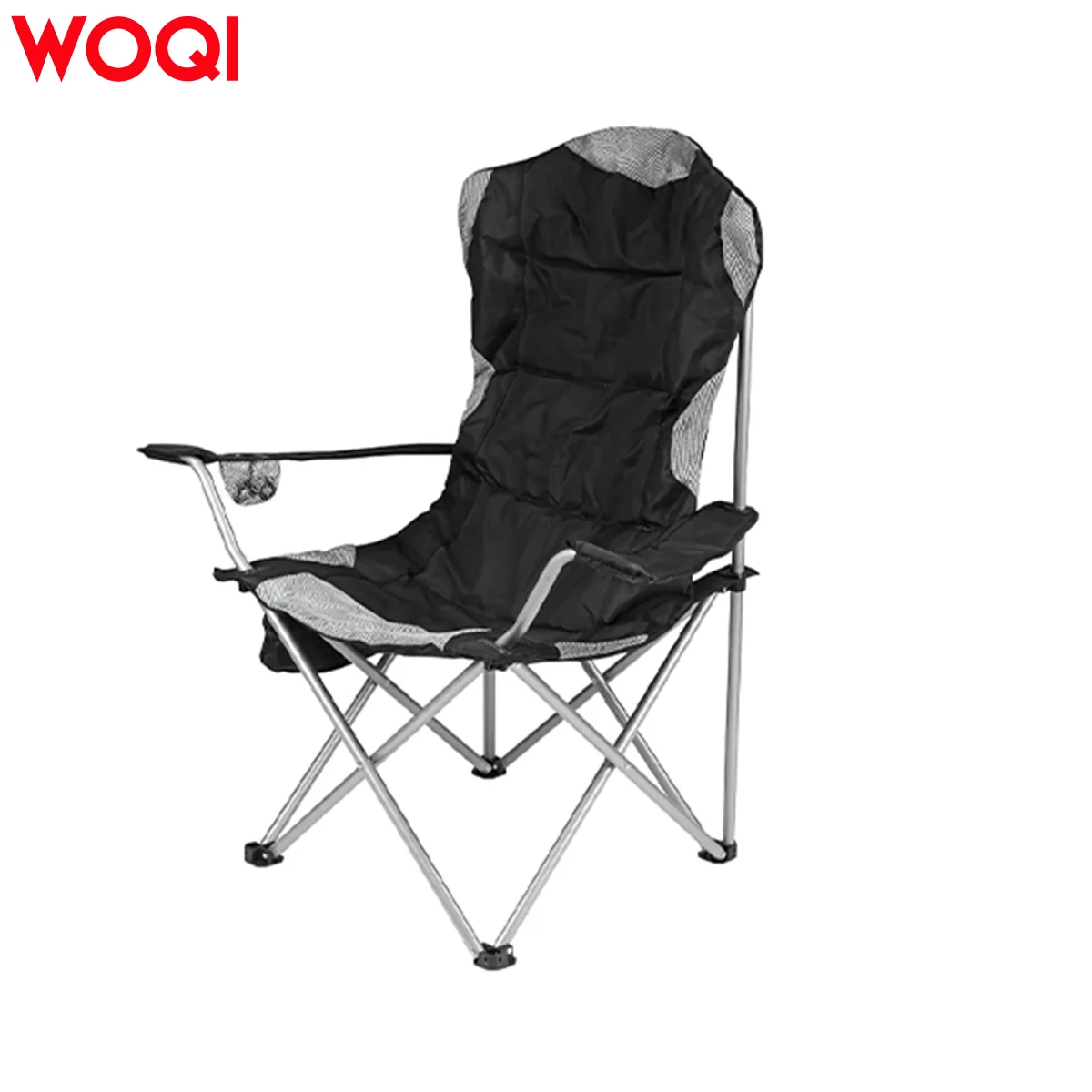 WOQI Luxury Folding Camping Chair – Portable seat with cup holder