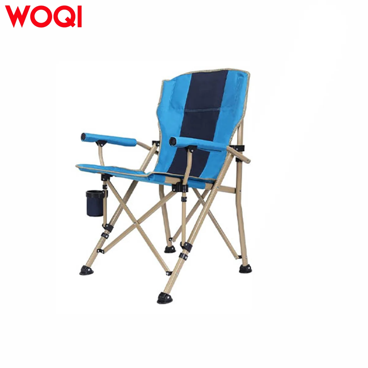WOQI Foldable camping chair with hard armrests