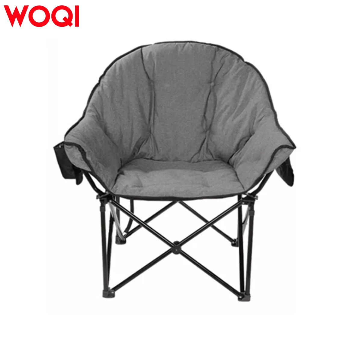 WOQI Cushion Padded Moon Round Saucer Chair