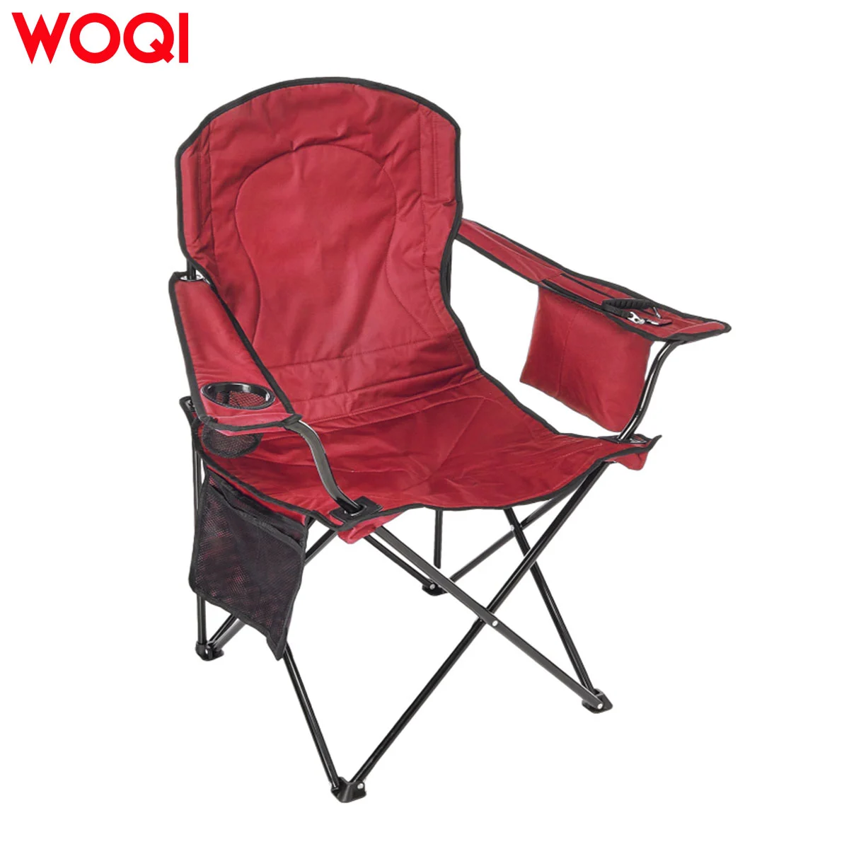 WOQI Portable Folding Chair with Arm Rest Cup Holder