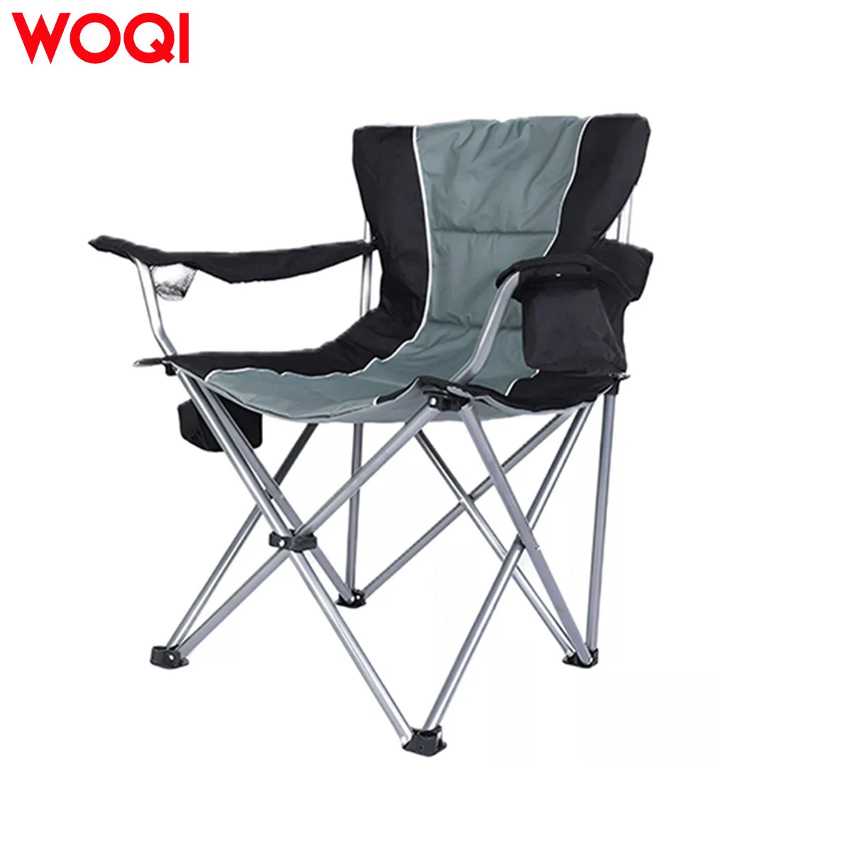 WOQI Extra-large camping folding chair with cup holder