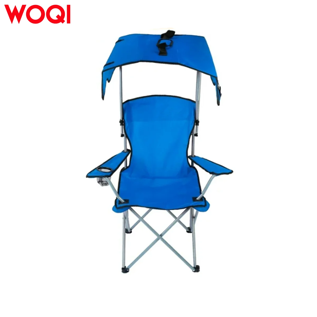WOQI portable lawn chair with sunshade and cup holder
