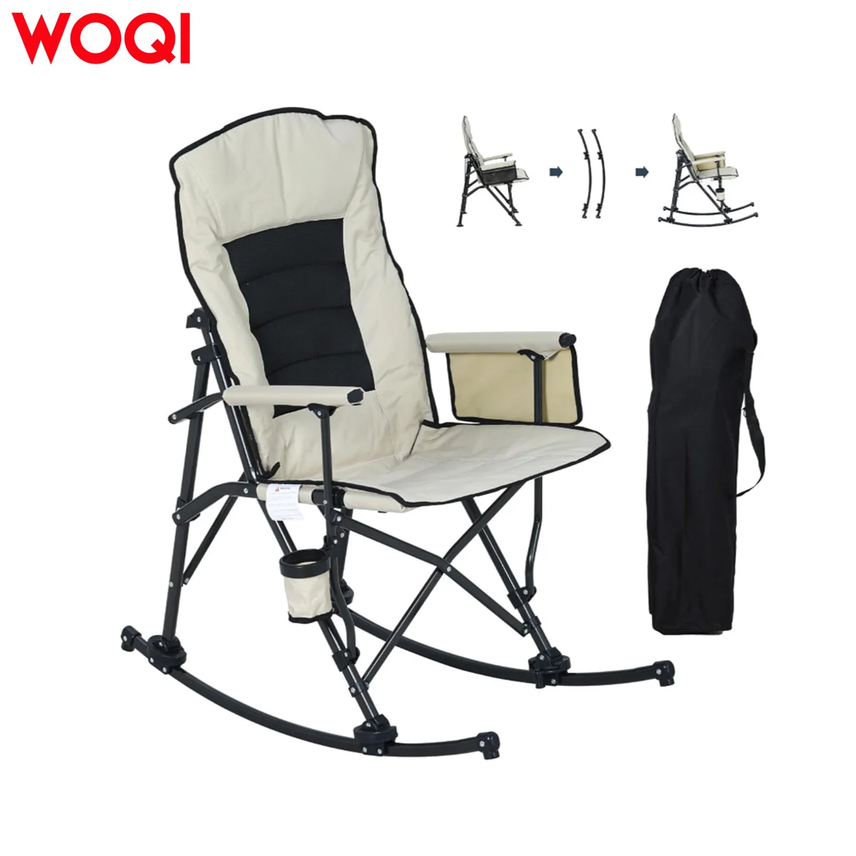 WOQI Adjustable padded backrest outdoor chair