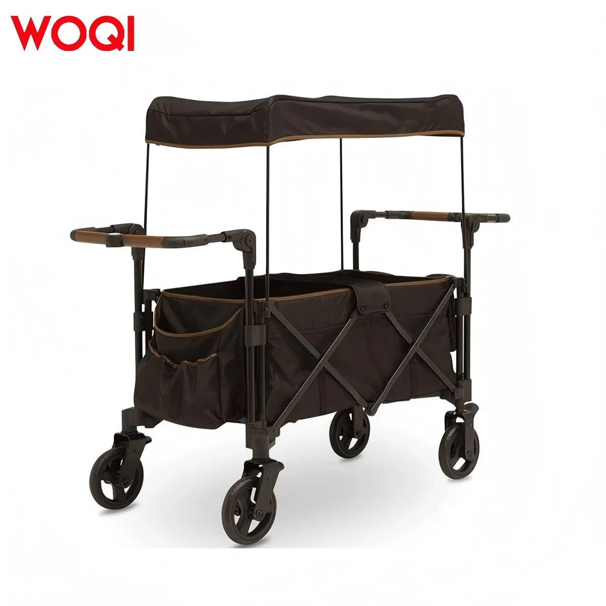 WOQI Multi-functional Beach Cart with Retractable Handle and Canopy