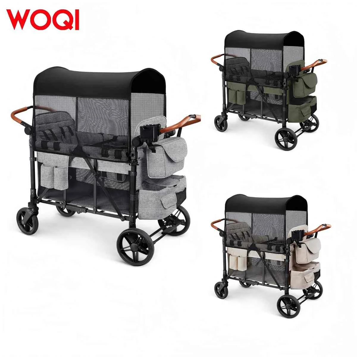 WOQI All-terrain stroller with sun canopy