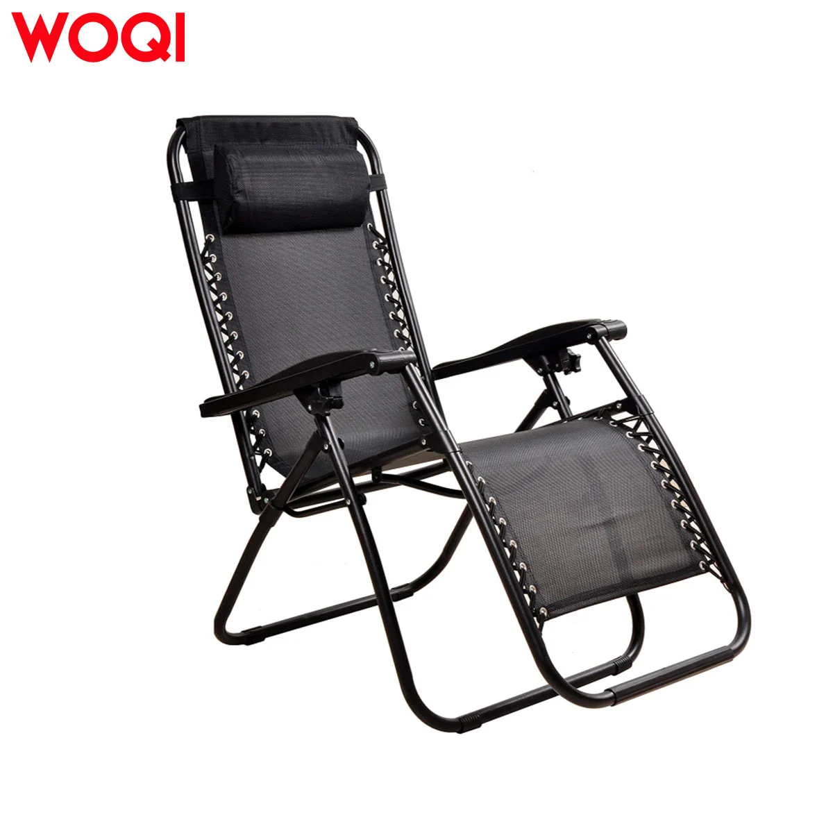 WOQI extra-large outdoor lounge chair with removable pillow